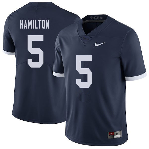 NCAA Nike Men's Penn State Nittany Lions DaeSean Hamilton #5 College Football Authentic Throwback Navy Stitched Jersey CSE0198MG